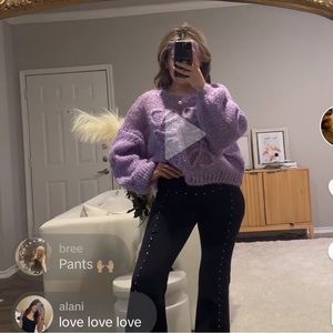 SOLD ven m o Loewe XS Anagram purple sweater ⭐️💜